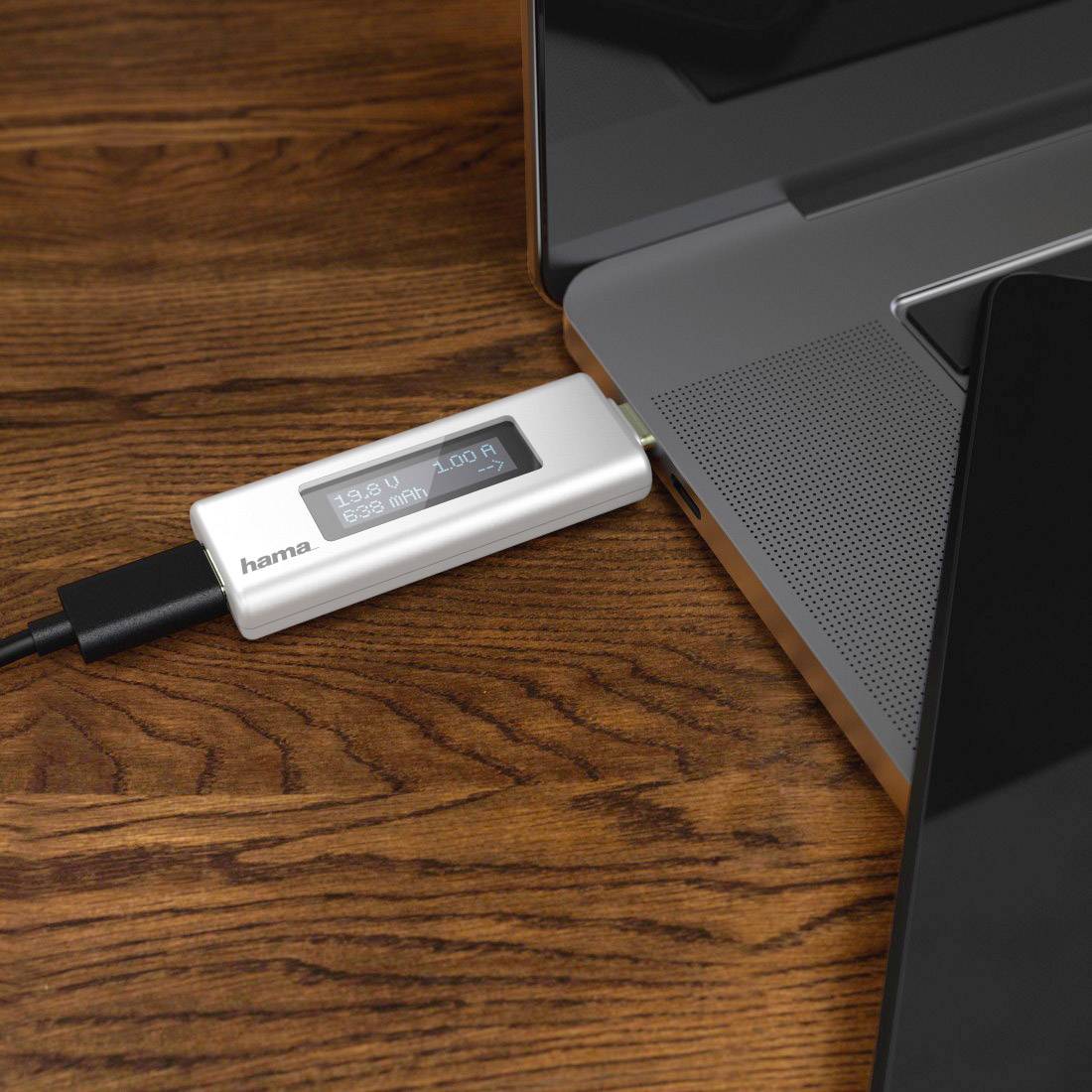 USB-C-Stromanzeige mit Display für Spannung, Strom und Ladungsmenge