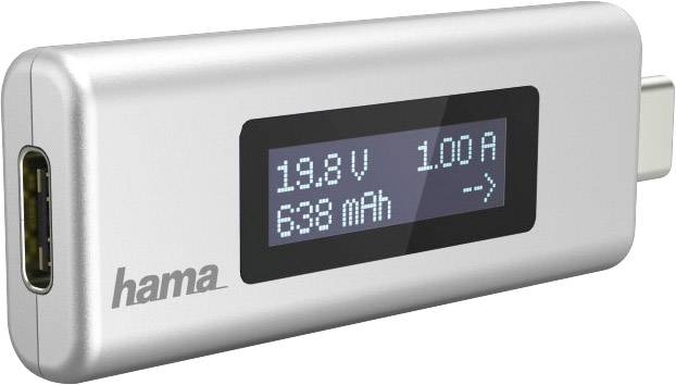 USB-C-Stromanzeige mit Display für Spannung, Strom und Ladungsmenge