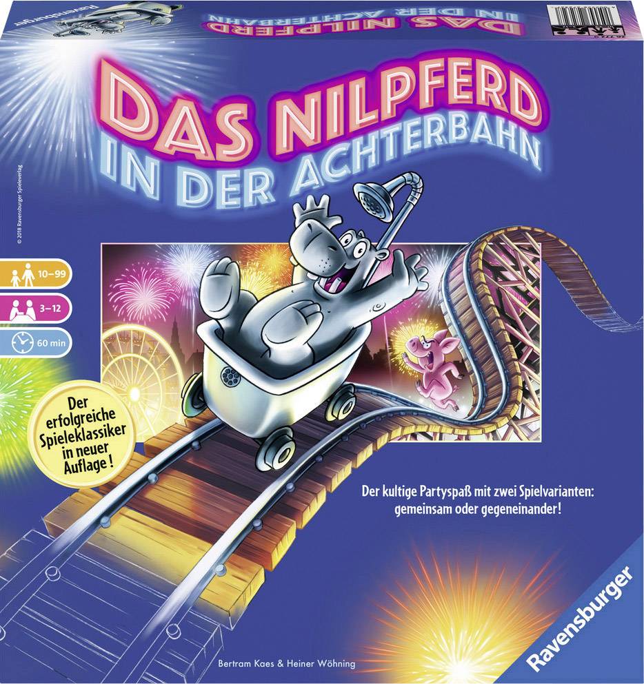 Ravensburger Das Nilpferd in der Achterbahn, 10 Jahr(e), Familienspiel