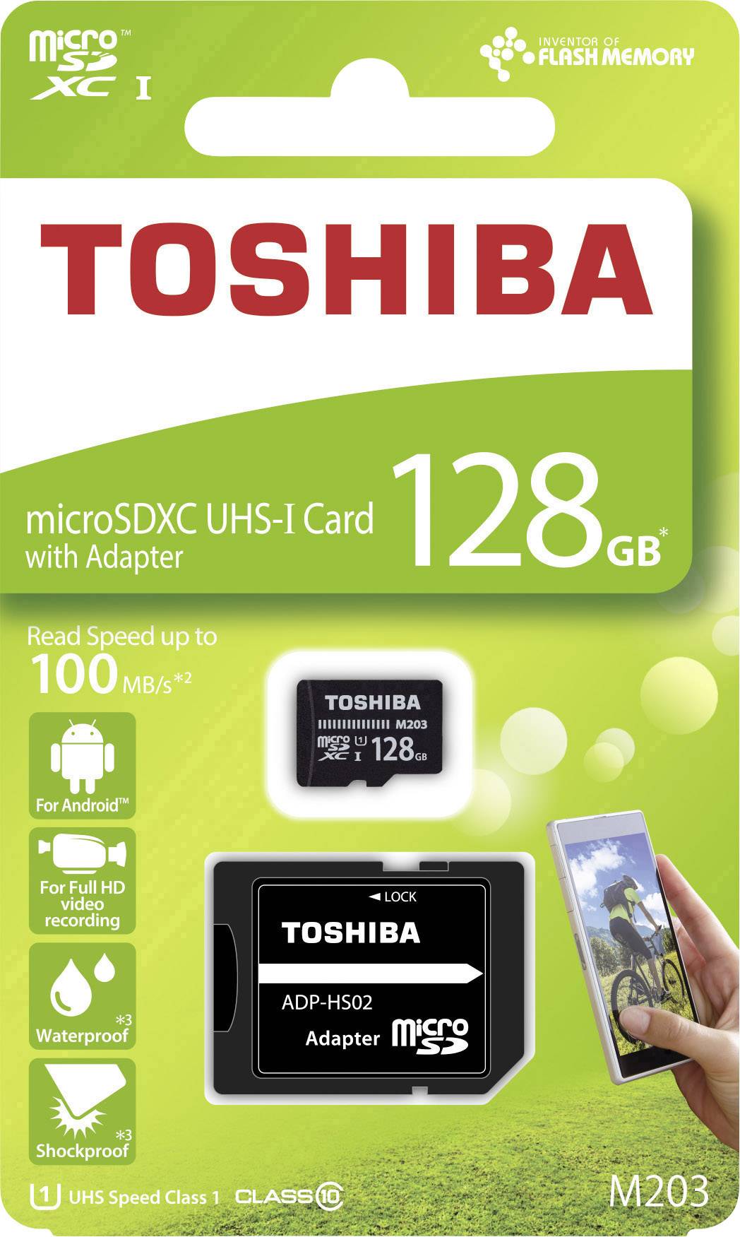 Toshiba M203 microSDXC-Karte 128 GB Class 10, UHS-I inkl. SD-Adapter