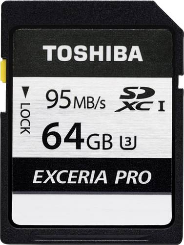 Toshiba Exceria Pro N401 SDXC-Karte 64GB Class 10, UHS-I, UHS-Class 3
