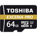 Toshiba EXCERIA™ PRO M501 microSDXC-Karte 64GB Class 10, UHS-II, UHS-Class 3 inkl. SD-Adapter