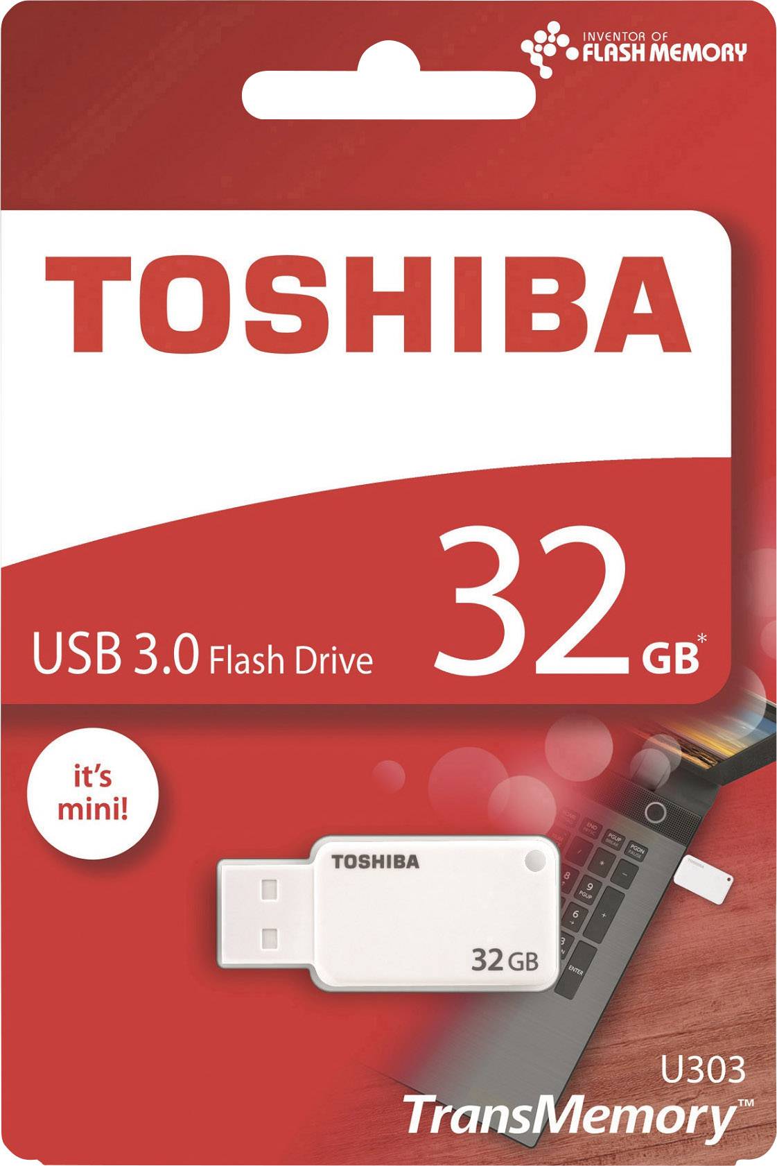 Toshiba TransMemory™ U303 USB-Stick 32 GB Weiß THN-U303W0320E4 USB 3.2 Gen 1 (USB 3.0)