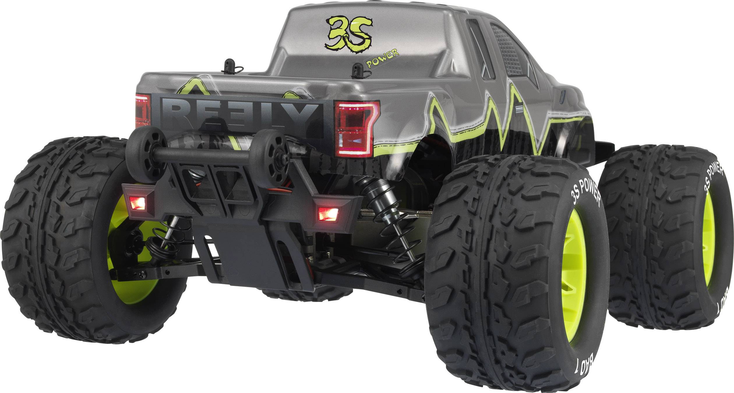 Reely Bad 1 Brushless 1:10 RC Modellauto Elektro Monstertruck Allradantrieb (4WD) 100% RtR 2,4GHz inkl. Akku, Ladegerät und