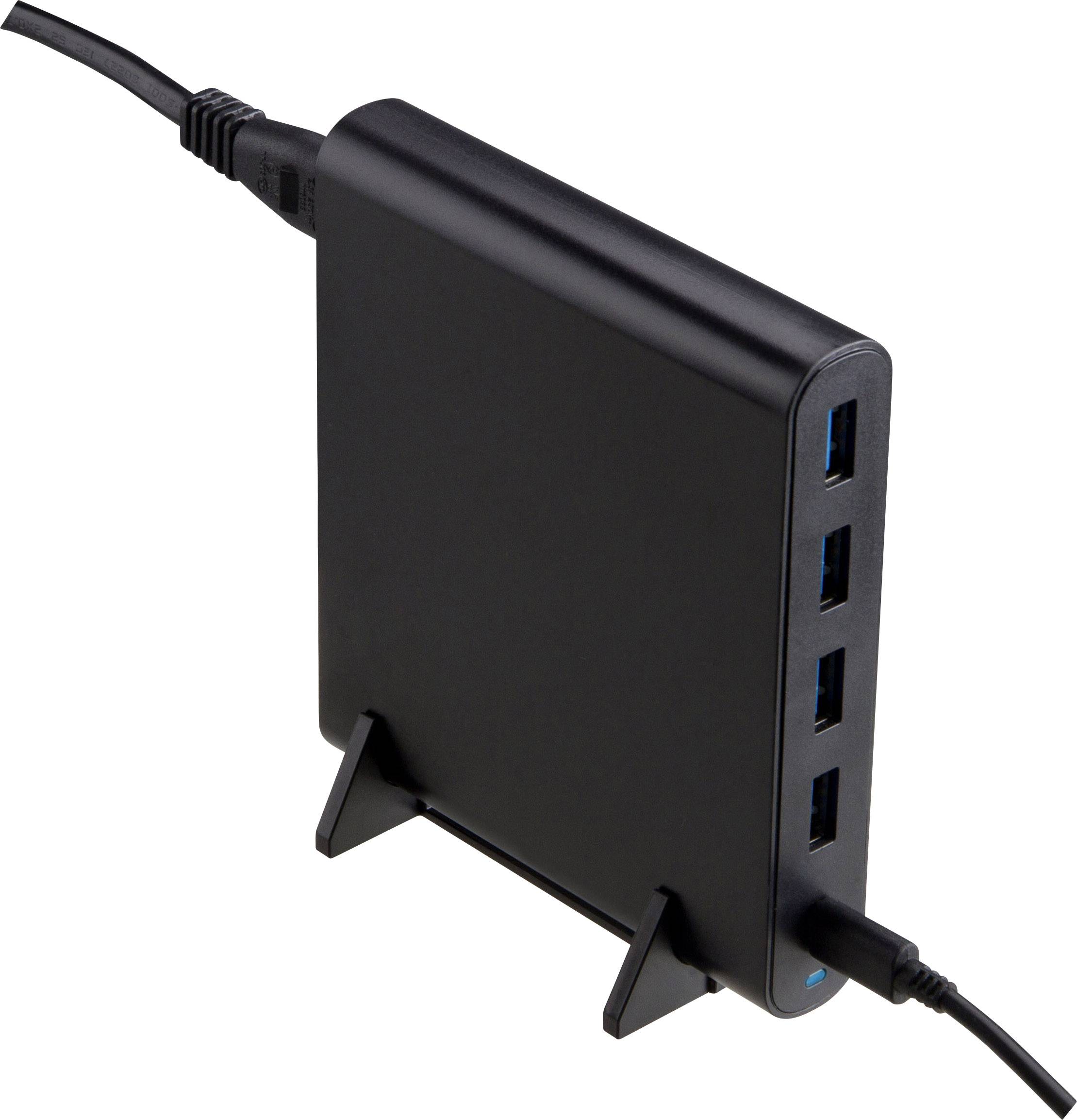 LVSUN LS-Q5U-PD USB Ladestation 80W 4x USB-A, 1x USB-C® USB PD, QC 3.0 Innenbereich USB Power Delivery (USB-PD)