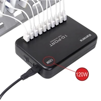 LVSUN 120W Smart 10-Port USB Ladestation 120W 10x USB-A Schwarz Innenbereich LVSUN 120W Smart 10-Port USB Ladestation 120W 10x USB-A Schwarz Innenbereich