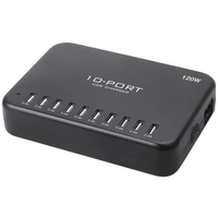 LVSUN 120W Smart 10-Port USB Ladestation 120W 10x USB-A Schwarz Innenbereich LVSUN 120W Smart 10-Port USB Ladestation 120W 10x USB-A Schwarz Innenbereich