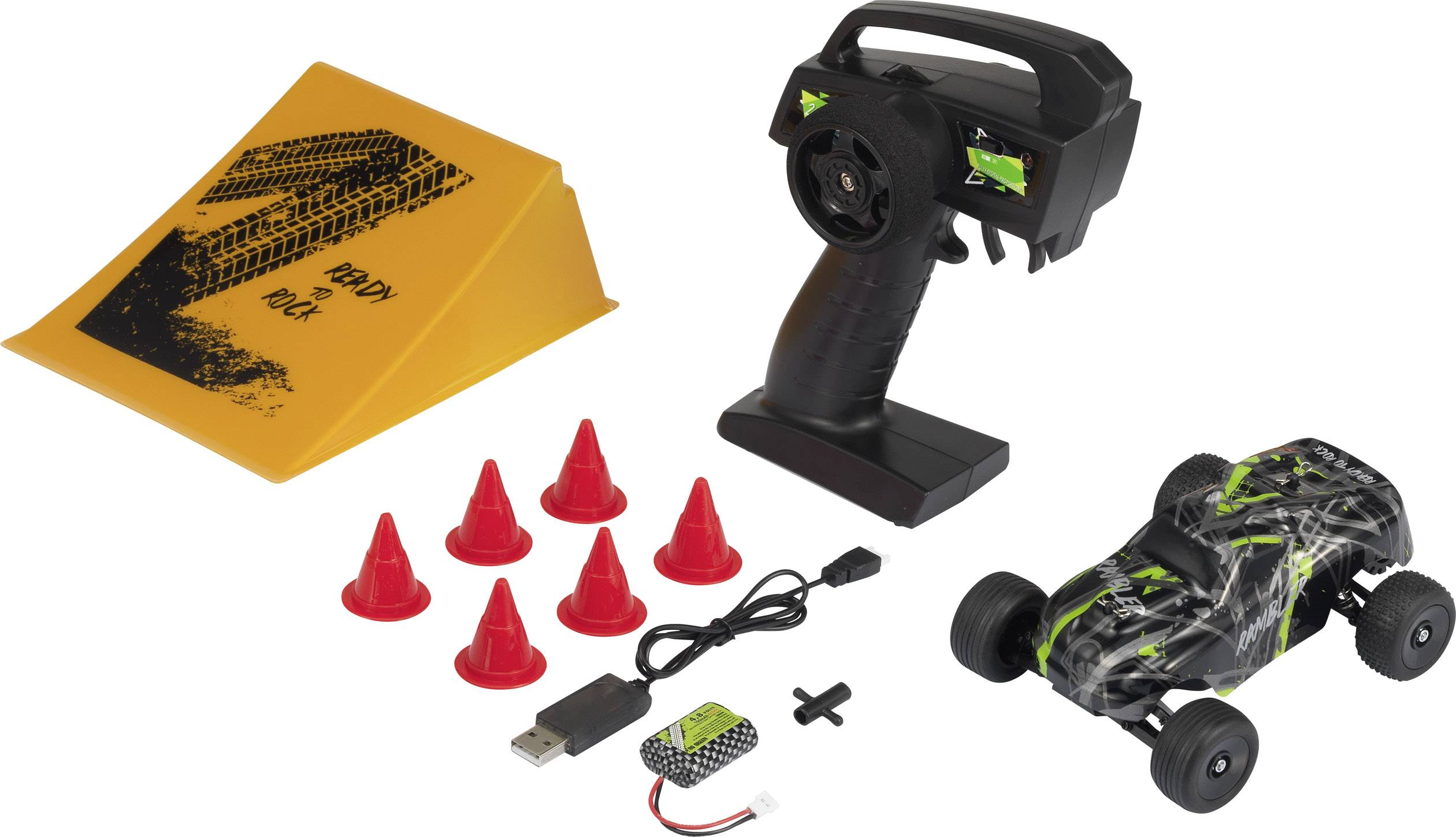 Reely 1650146 Rambler 1:32 RC Einsteiger Modellauto Elektro Truggy Heckantrieb (2WD) Inkl. Akku und Ladegerät