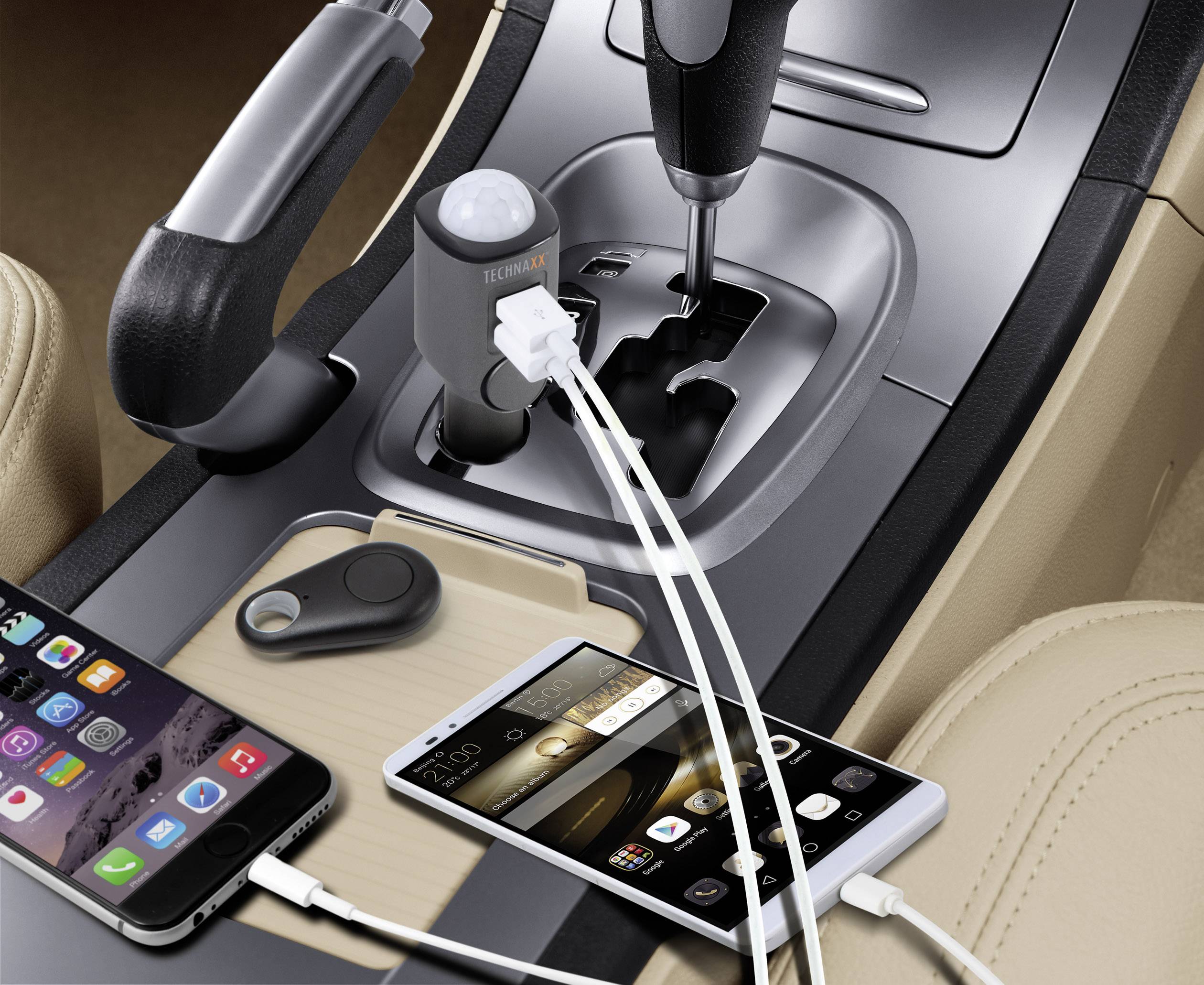 Technaxx TX-100 Auto Alarmanlage Fernbedienung, Innenraumüberwachung 12 V, 24V