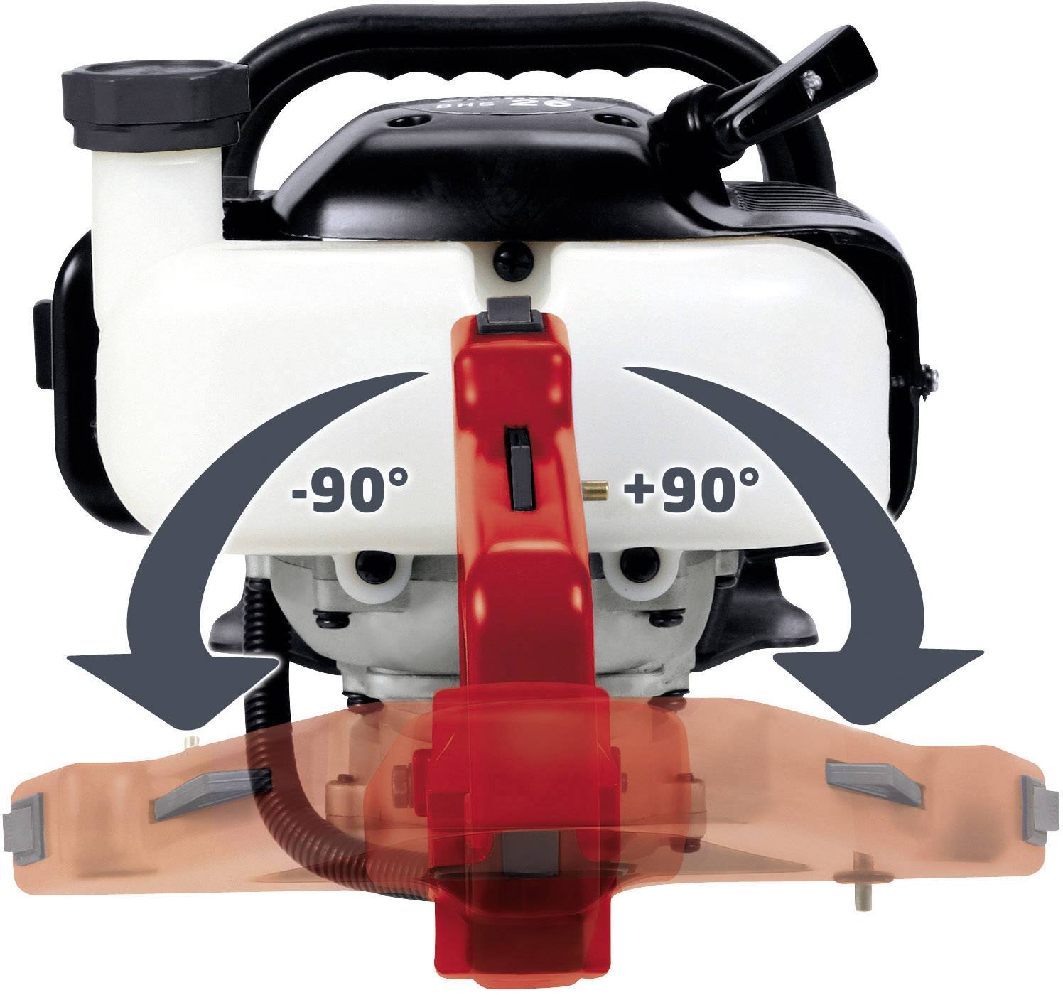 Einhell GE-PH 2555 A Benzin Heckenschere mit Schutzbügel 850 W 550 mm