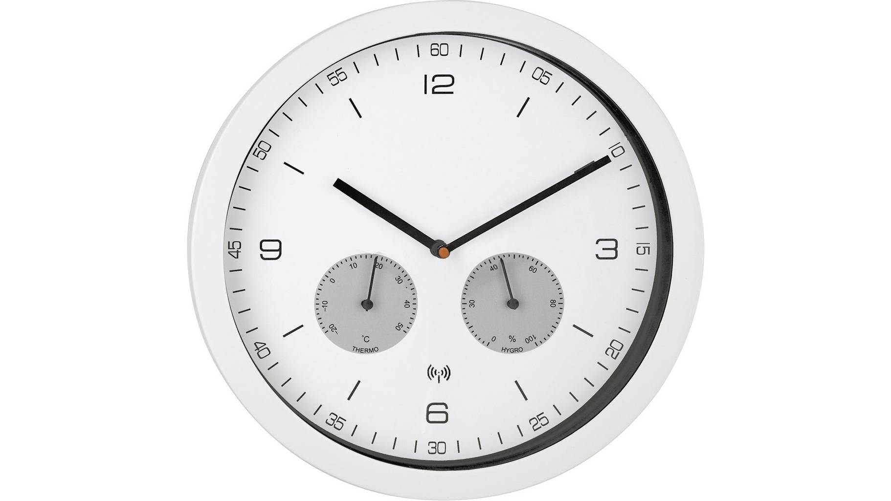 MEBUS Funk-Wanduhr - roségold-schwarz - Thermo-/Hygrometer - 25 cm | Online bei kaufen MEBUS Funk-Wanduhr - roségold-schwarz - Thermo-/Hygrometer - 25 cm | Online bei kaufen