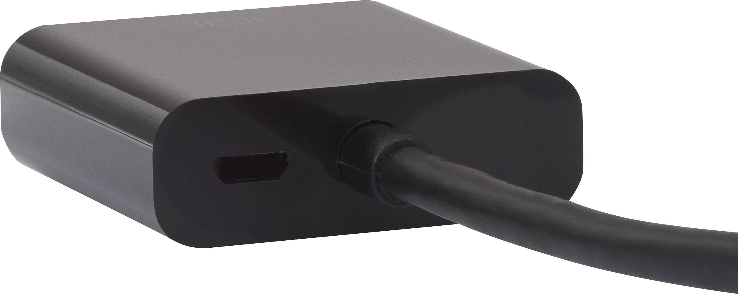 Renkforce RF-3301134 DVI / VGA Adapter [1x DVI-Stecker 24+1pol. - 1x VGA-Buchse] Schwarz mit Ferritkern, vergoldete Steckkontakte