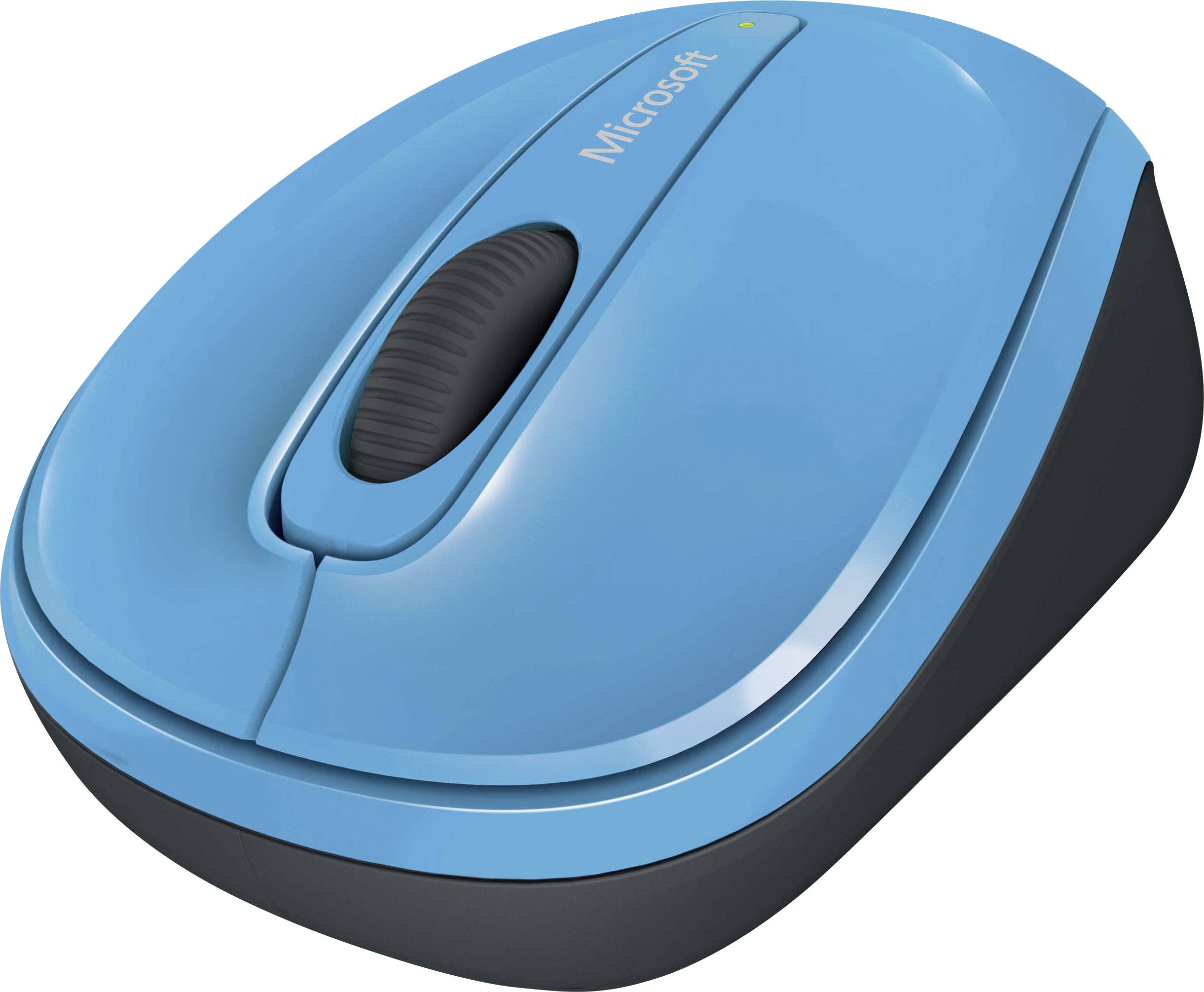 Microsoft Mobile Mouse 3500 Kabellose Maus Funk BlueTrack Schwarz, Blau 3 Tasten 1000 dpi