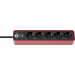 Brennenstuhl 1153250070 Steckdosenleiste mit Schalter 5fach Rot/Schwarz Schutzkontakt 1St.