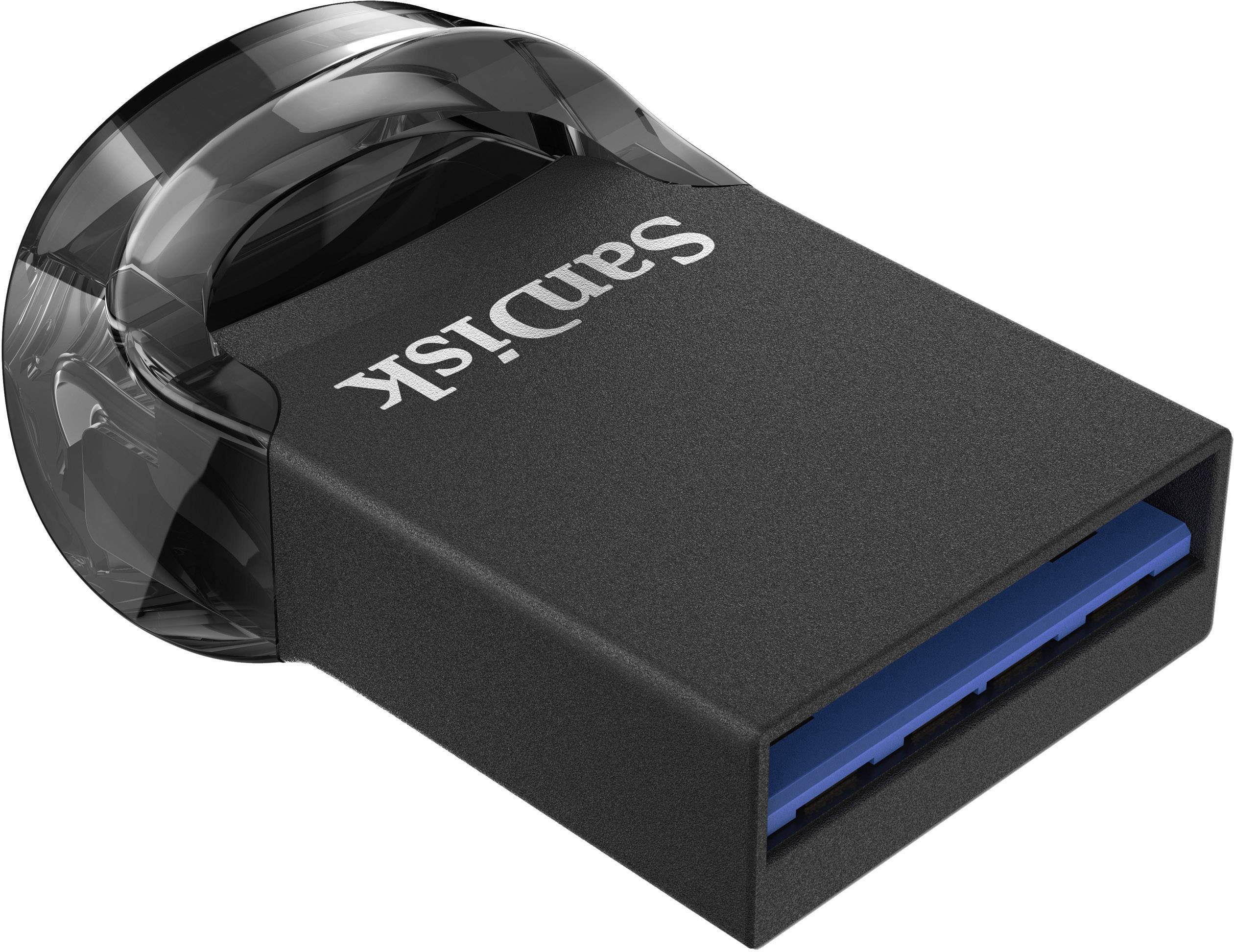 Ein schwarzer USB-Stick mit blauer Anschlussfläche, kompakt und tragbar, für Datenspeicherung und -übertragung.
