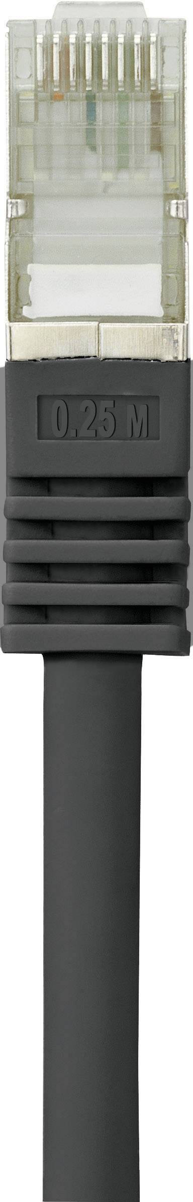 Renkforce RF-3301456 RJ45 Netzwerkkabel, Patchkabel CAT 5e F/UTP 1.00m Schwarz mit Rastnasenschutz