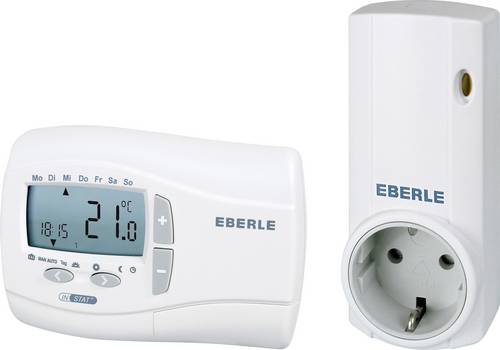 Eberle Instat 868 - a1S / +, Set Funk-Raumthermostat-Set Wand Wochenprogramm 5 bis 32°C