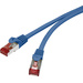 Renkforce RF-4979746 RJ45 Netzwerkkabel, Patchkabel CAT 6 S/FTP 1.00m Blau mit Rastnasenschutz, vergoldete Steckkontakte