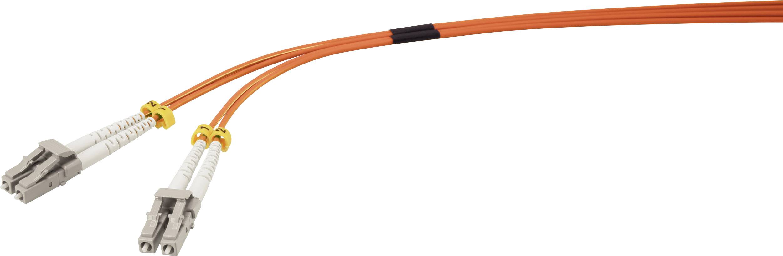 Renkforce RF-5189148 Glasfaser LWL Anschlusskabel 1.00 m Orange [1x LC-Stecker - 1x LC-Stecker] 50/