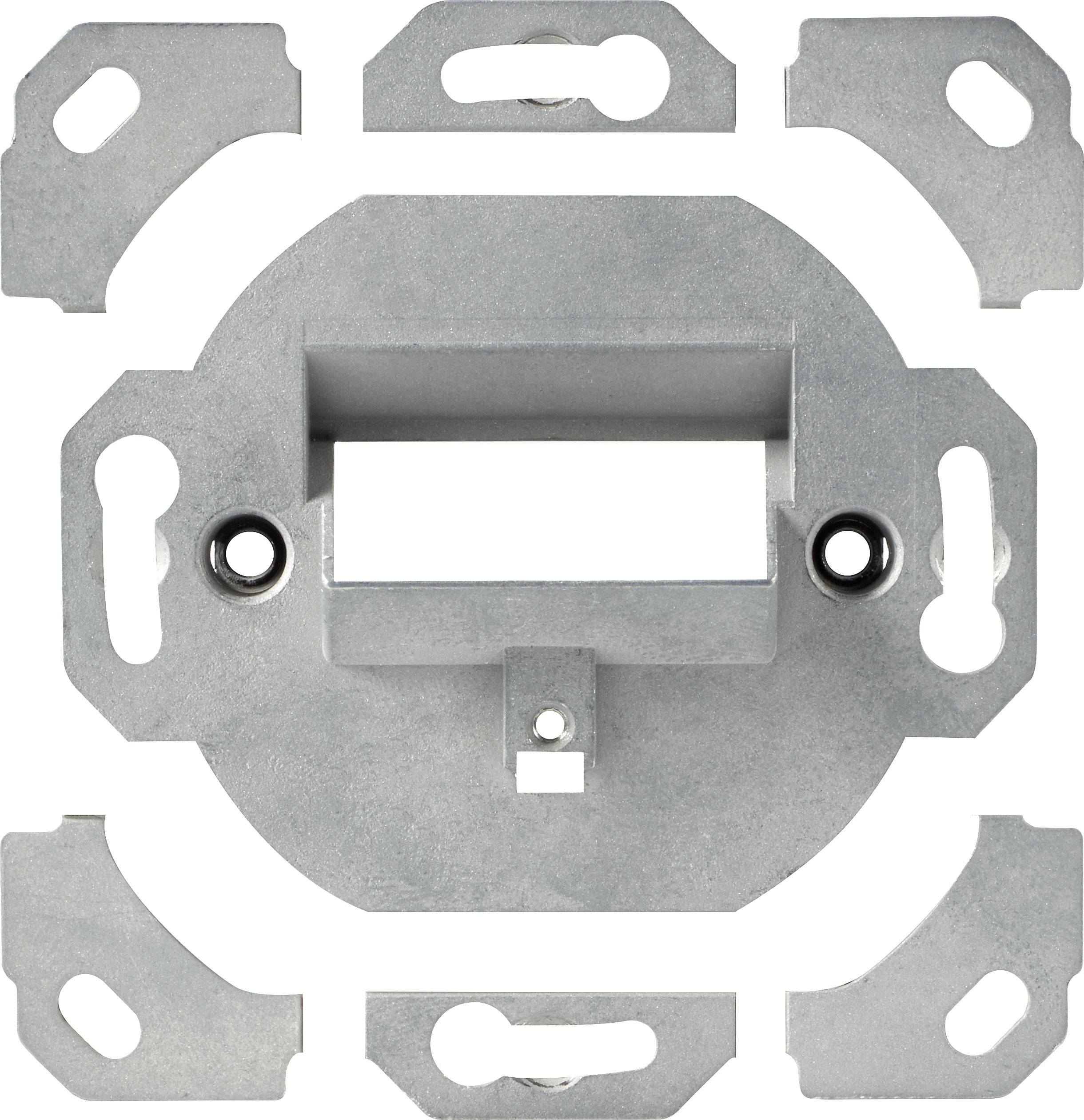 Renkforce Netzwerkdose Wand Einsatz mit Zentralplatte und Rahmen CAT 6a 2 Port NDU-5010 Reinweiß (9010)