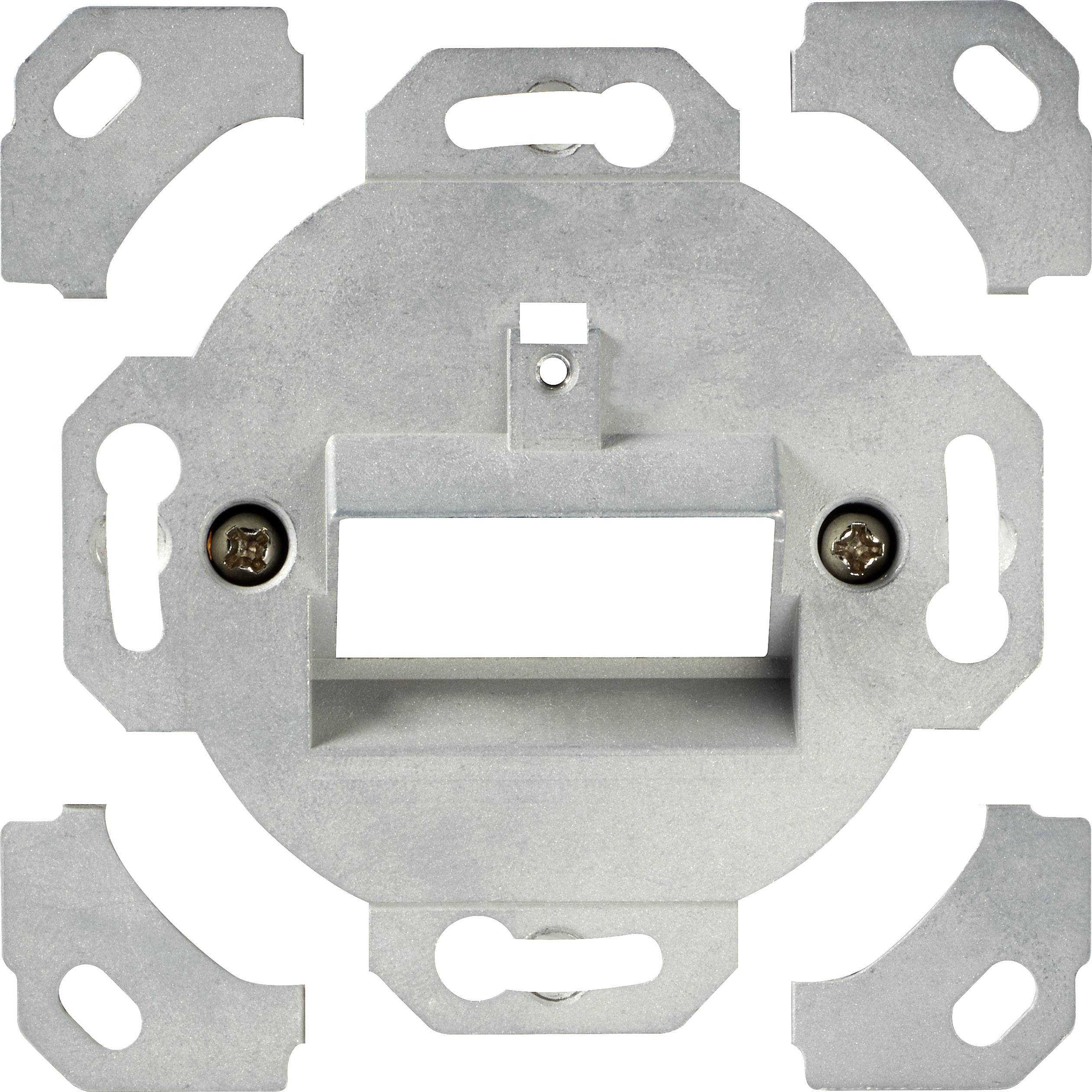 Renkforce Netzwerkdose Wand Einsatz mit Zentralplatte und Rahmen CAT 6a 2 Port NDU-5010 Reinweiß (9010)