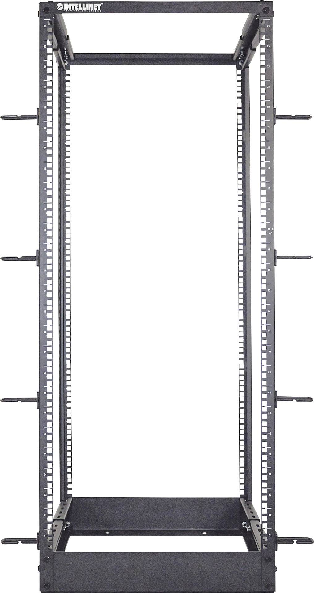 Intellinet 19" Laborgestell 4Pfosten 48HE Flatpack schwarz 19 Zoll Verteilerrahmen (B x H x T) 515 x 2273 x 559mm 48 HE Schwarz