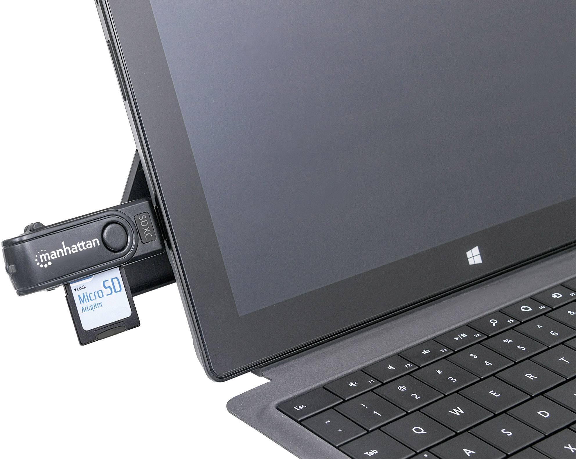 Manhattan Mini Multi-Card Reader/Writer USB 3.0 externer Card Reader/Writer 24-in-1 Externer Speich