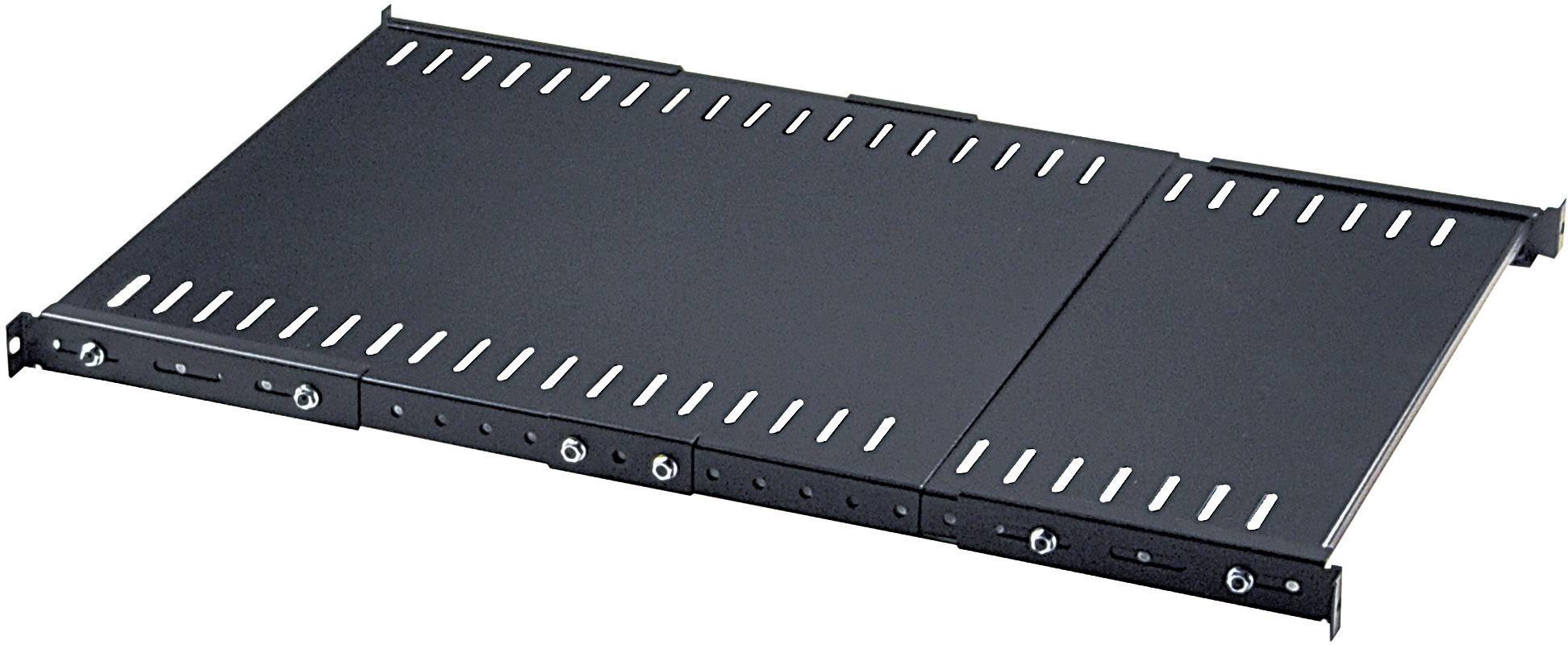 Intellinet 714389 19 Zoll Netzwerkschrank-Geräteboden 1 HE Ausziehbar Geeignet für Schranktiefe: ab 800mm Schwarz (RAL 9005)