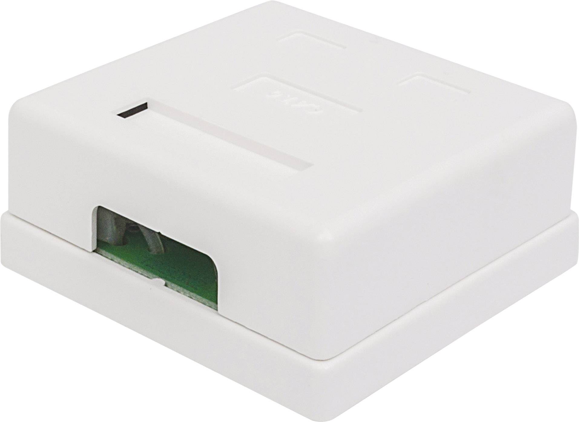 Intellinet Netzwerkdose Aufputz CAT 3, CAT 4, CAT 5, CAT 5e, CAT 6 2 Port Weiß
