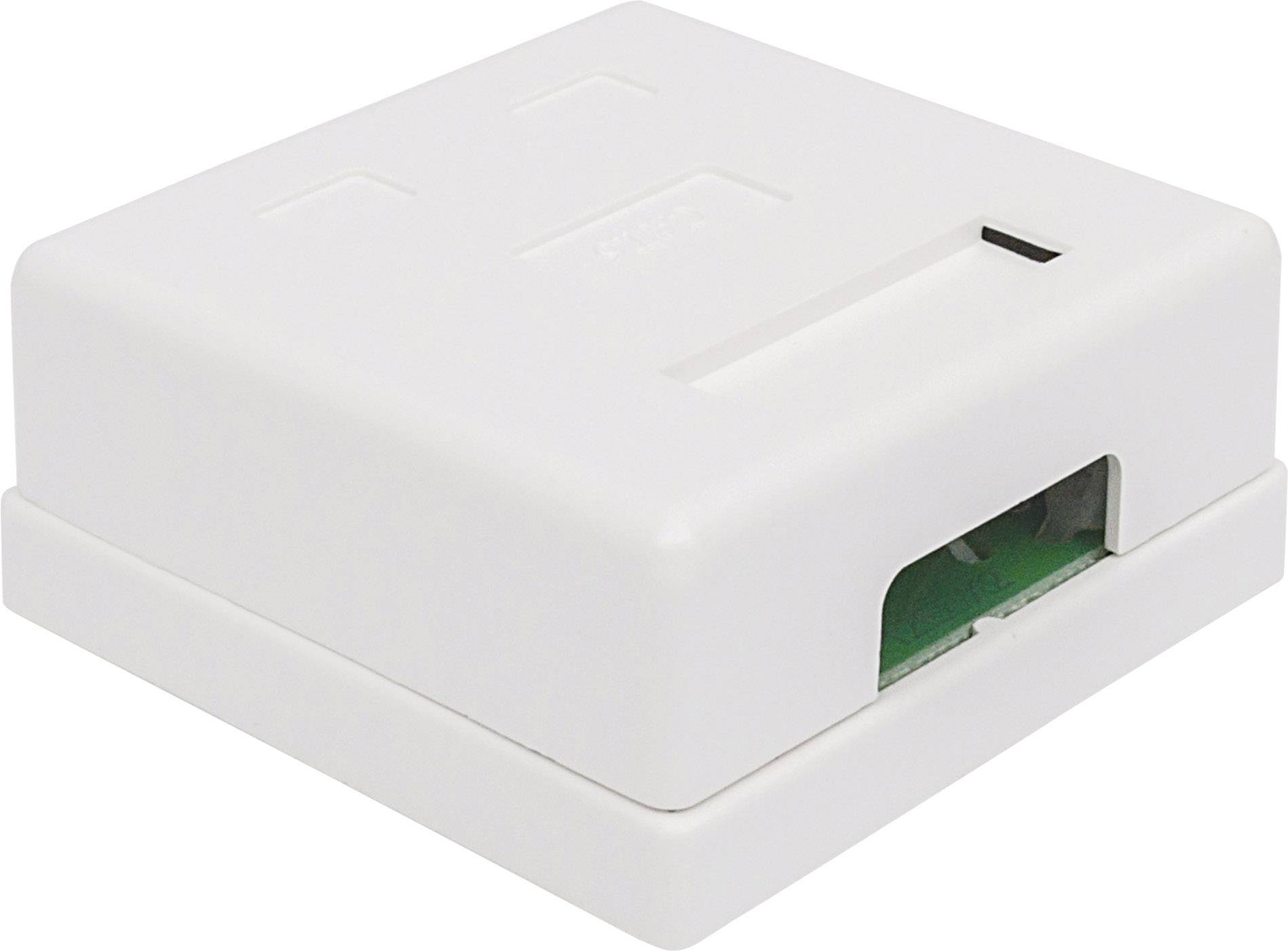 Intellinet Netzwerkdose Aufputz CAT 3, CAT 4, CAT 5, CAT 5e, CAT 6 2 Port Weiß