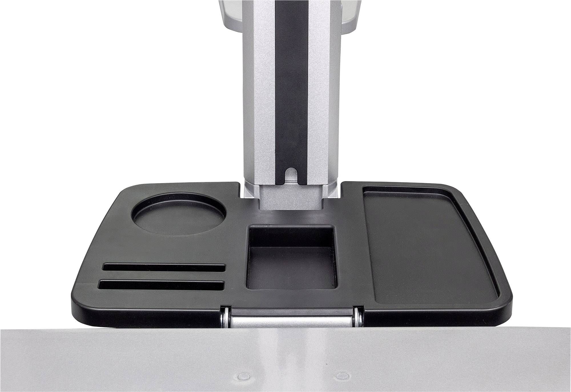 Manhattan 461443 2fach Monitor-Tischhalterung 33,0cm (13") - 68,6cm (27") Höhenverstellbar, Tastaturablage, Neigbar, Schwenkbar