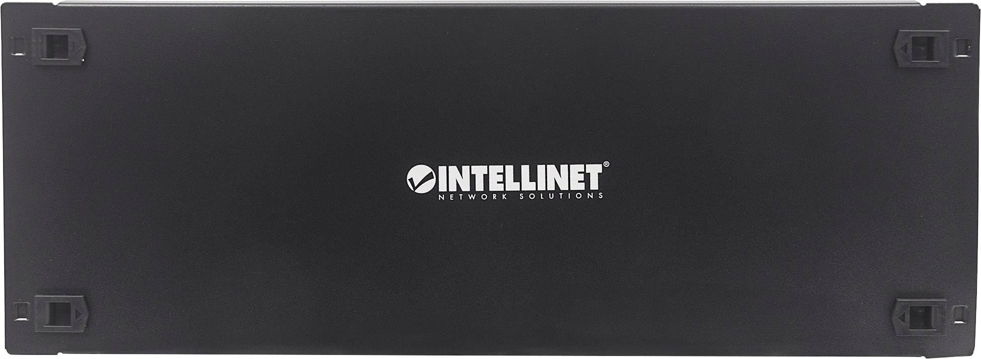Intellinet 19" Blindabdeckung, werkzeuglos, 4 HE, Metall, schwarz - Blindabdecku