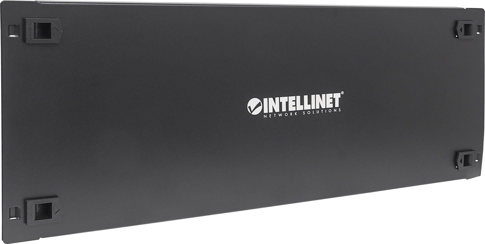Intellinet 19" Blindabdeckung, werkzeuglos, 4 HE, Metall, schwarz - Blindabdecku