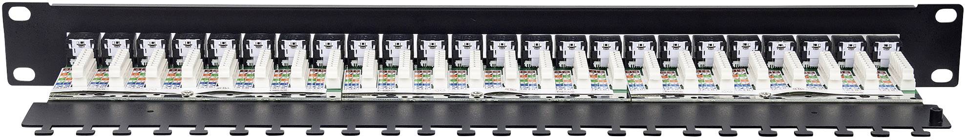 Intellinet 24 Port Netzwerk-Patchpanel 483mm (19") CAT 6 1 HE Bestückt