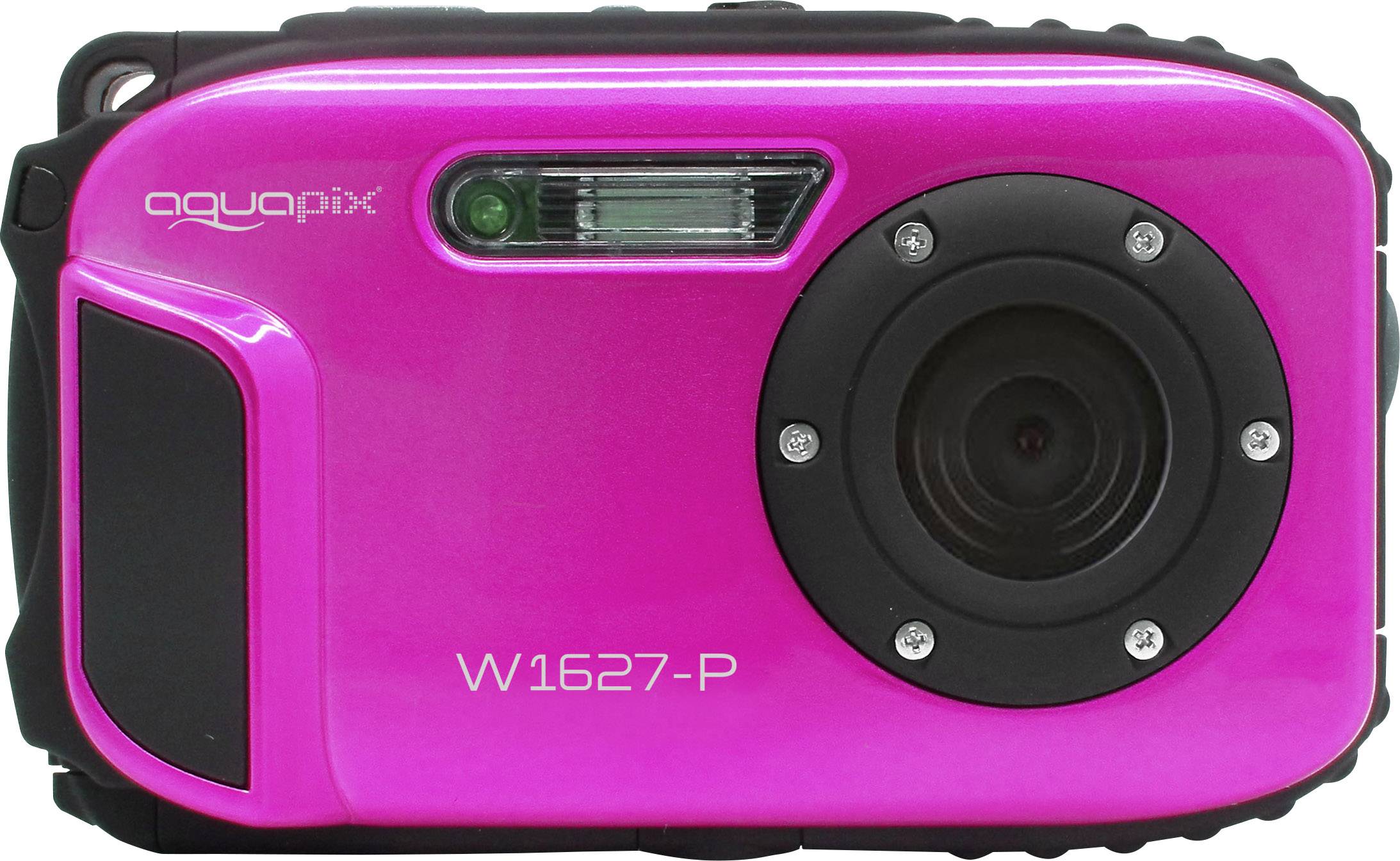 Easypix W1627 Pink Digitalkamera 16 Megapixel Pink Unterwasserkamera, Stoßfest, Staubgeschützt