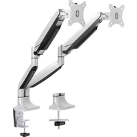 LogiLink BP0043 2fach Monitor-Tischhalterung 33,0cm (13") - 81,3cm (32") Silber Höhenverstellbar, Neigbar, Schwenkbar, Drehbar LogiLink BP0043 2fach Monitor-Tischhalterung 33,0cm (13") - 81,3cm (32") Silber Höhenverstellbar, Neigbar, Schwenkbar, Drehbar
