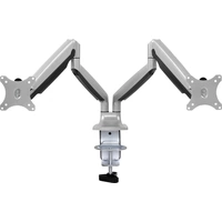 LogiLink BP0043 2fach Monitor-Tischhalterung 33,0cm (13") - 81,3cm (32") Silber Höhenverstellbar, Neigbar, Schwenkbar, Drehbar LogiLink BP0043 2fach Monitor-Tischhalterung 33,0cm (13") - 81,3cm (32") Silber Höhenverstellbar, Neigbar, Schwenkbar, Drehbar