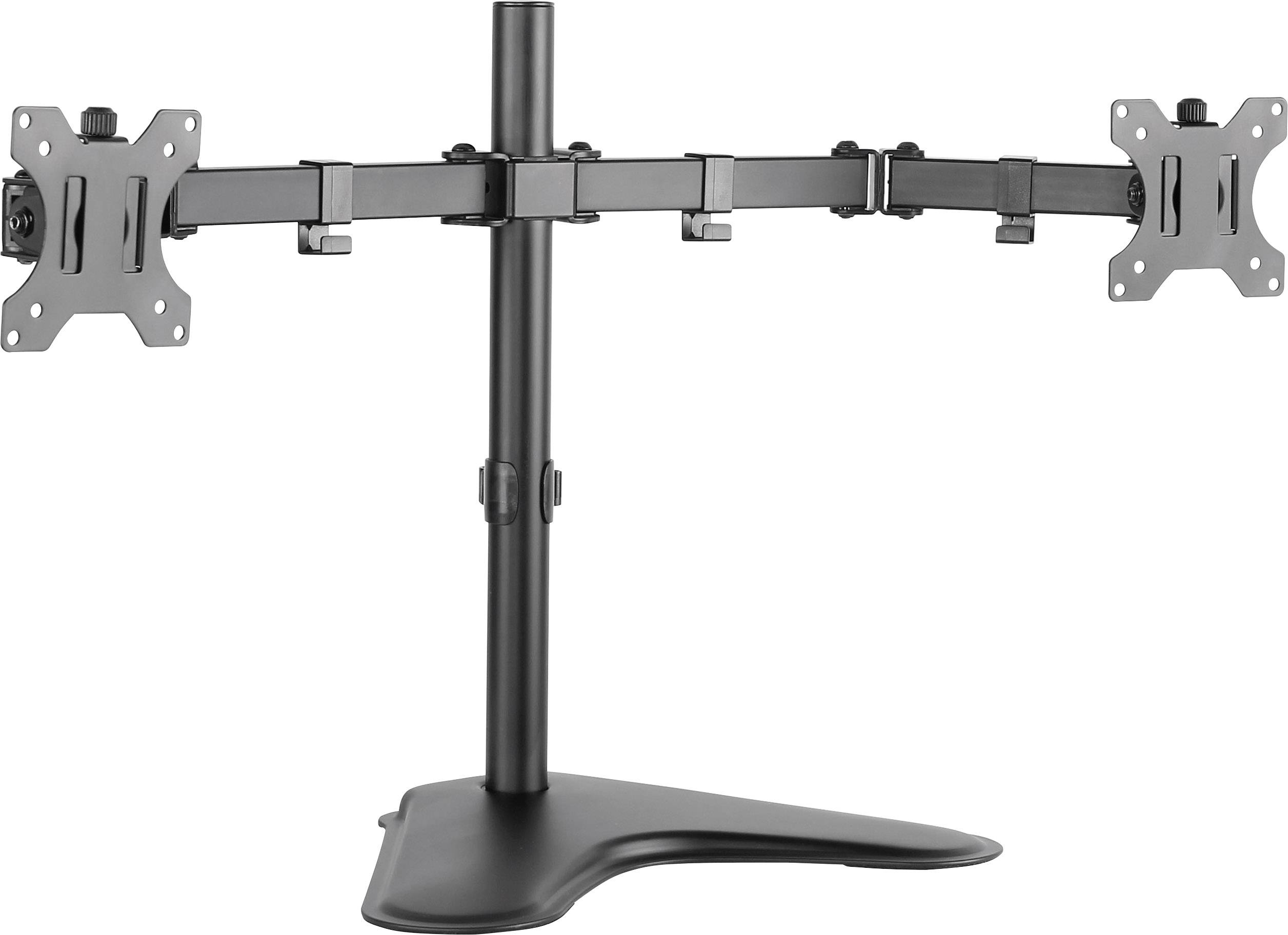 LogiLink Monitor-Standfuß BP0045 2 33,0 cm (13") - 81,3 cm (32") Schwarz Höhenverstellbar, Neigbar, Schwenkbar, Drehbar