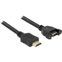 Delock HDMI Verlängerungskabel HDMI-A Stecker, HDMI-A Buchse 0.50m Schwarz 85463 vergoldete Steckkontakte Delock HDMI Verlängerungskabel HDMI-A Stecker, HDMI-A Buchse 0.50m Schwarz 85463 vergoldete Steckkontakte