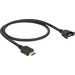 Delock HDMI Verlängerungskabel HDMI-A Stecker, HDMI-A Buchse 0.50 m Schwarz 85463 High Speed-HDMI m