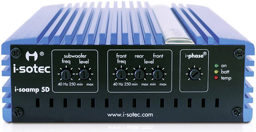 i-sotec 5D AD-0123-UNI 5-Kanal Digital Endstufe 400 W Passend für (Auto-Marke): Mercedes Benz, Renault, Seat, Skoda, Toyota