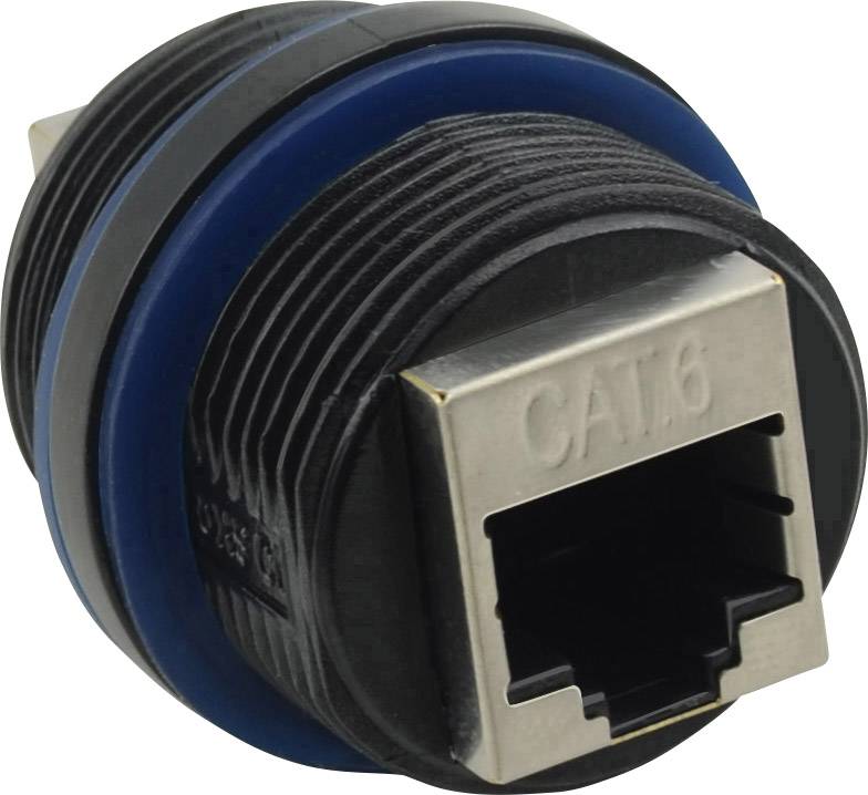 Renkforce RJ45 Netzwerk Adapter CAT 6 [1x RJ45-Buchse - 1x RJ45-Buchse] Schwarz