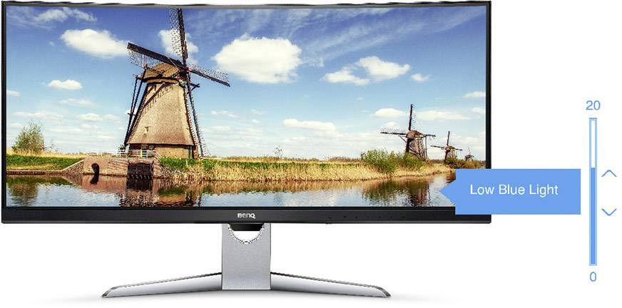 BenQ EX3501R LED-Monitor 88.9cm (35 Zoll) EEK G (A - G) 3440 x 1440 Pixel QHD 1440 p 4 ms HDMI®, DisplayPort, USB 3.2 Gen 2