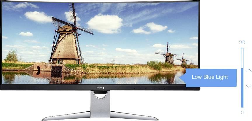 BenQ EX3501R LED-Monitor 88.9cm (35 Zoll) EEK G (A - G) 3440 x 1440 Pixel QHD 1440 p 4 ms HDMI®, DisplayPort, USB 3.2 Gen 2