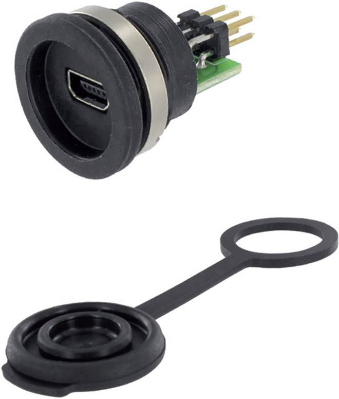 Encitech USB 2.0 Buchse Mini-B Chassisbuchse, Einbau 1310-1010-01 M16 1310-1010-01 Inhalt: 1 St.