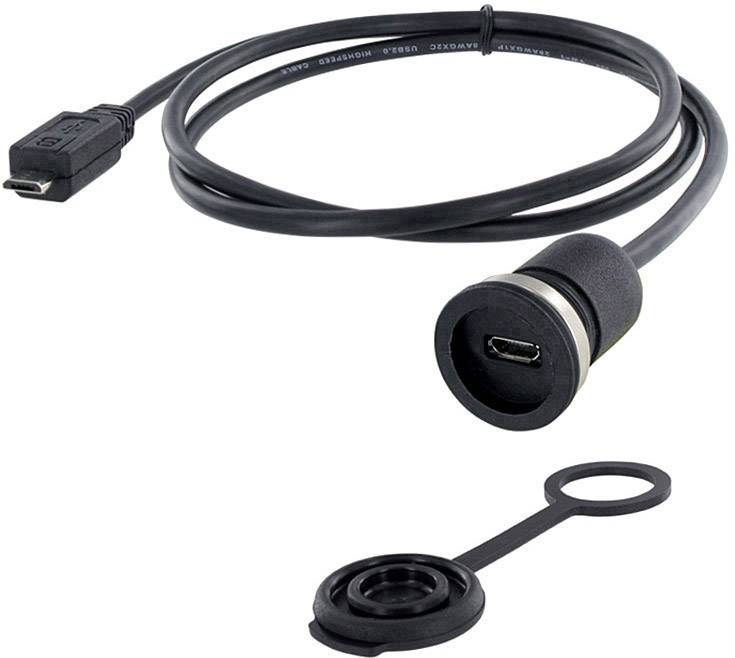 Encitech USB 2.0 Buchse Micro-B Chassisbuchse, Einbau M16 1310-1013-01 Inhalt: 1 St.