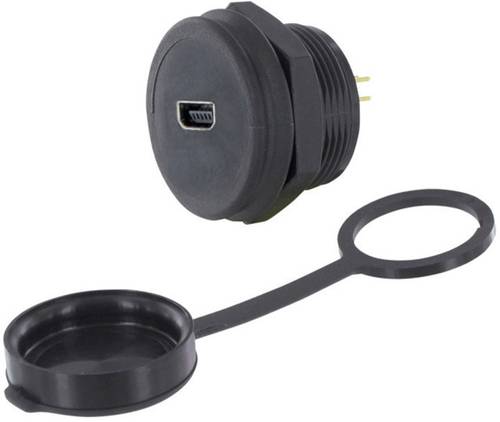Mini USB 2.0 Typ AB Chassisbuchse, Einbau 1310-1020-01 M22 Inhalt: 1St.