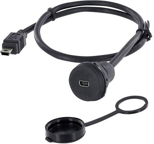 Mini USB 2.0 Typ AB Chassisbuchse, Einbau 1310-1021-05 M22 Inhalt: 1St.