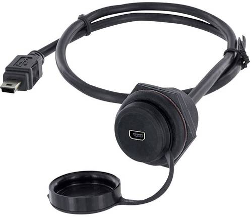 USB 2.0 Stecker Mini-B Chassisbuchse, Einbau 1310-1026-04 M30 Inhalt: 1St.