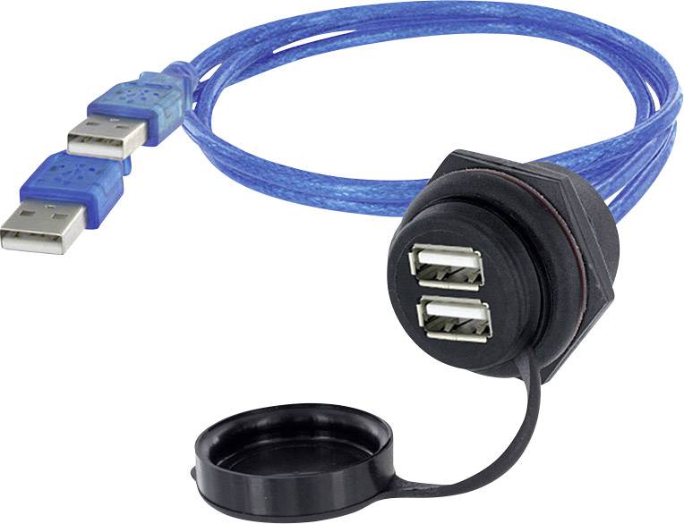 Encitech 2 x USB 2.0 Buchse A Chassisbuchse, Einbau 1310-1035-02 M30 1310-1035-02 Inhalt: 1 St.